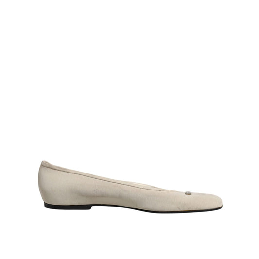 Dolce & Gabbana Beige Fabric Slip On Ballerina Flats Shoes LA12232-39