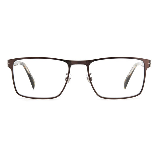 David Beckham Brown Metal Frames with 54/18/145mm sizing, stylish and durable eyewear, front view.