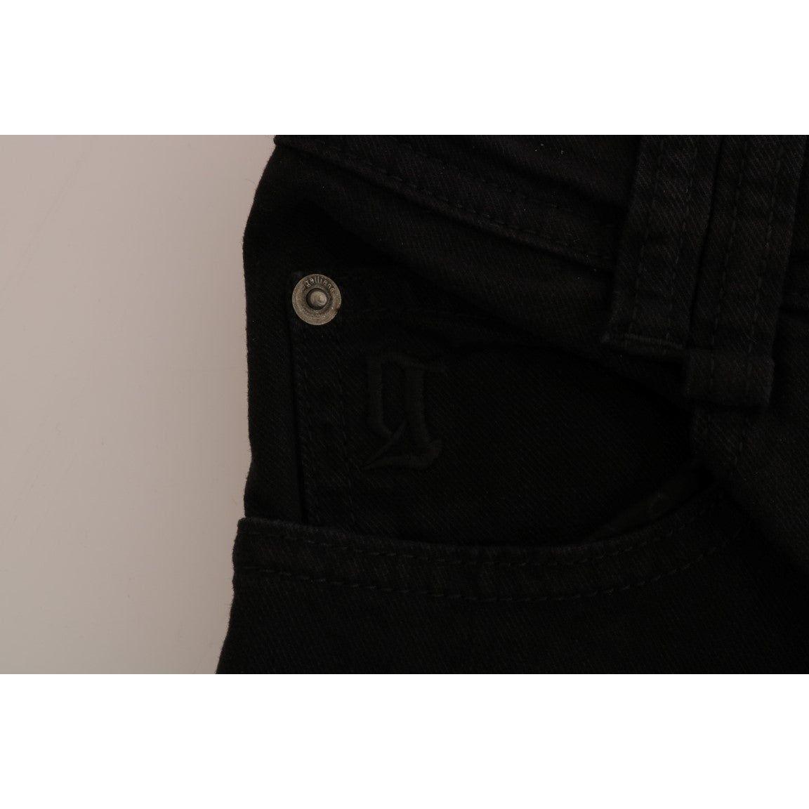 John Galliano Black Cotton Denim Stretch Regular Fit Jeans BYX1173-2