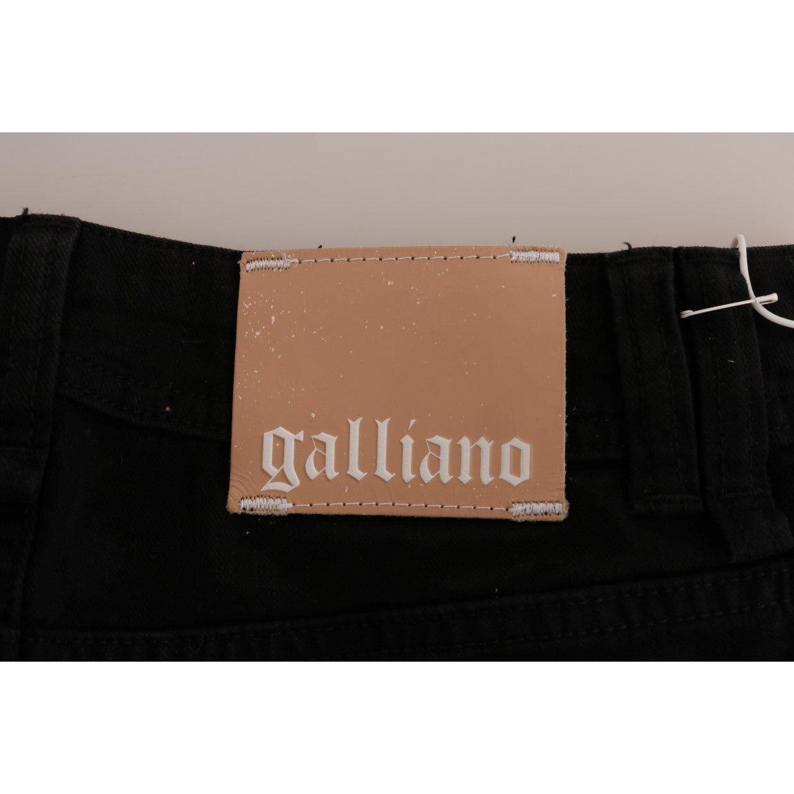 John Galliano Black Cotton Denim Stretch Regular Fit Jeans BYX1173-2