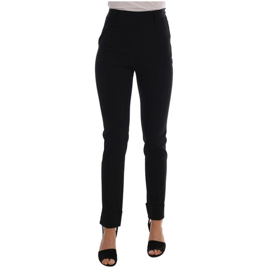 Ermanno Scervino Black Stretch Leggings Pants BYX1163-2