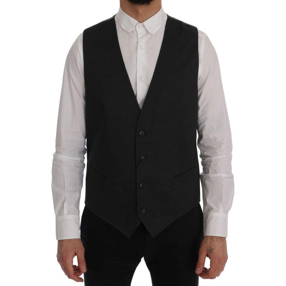 Dolce & Gabbana Gray STAFF Cotton Rayon Vest SIG60317-2