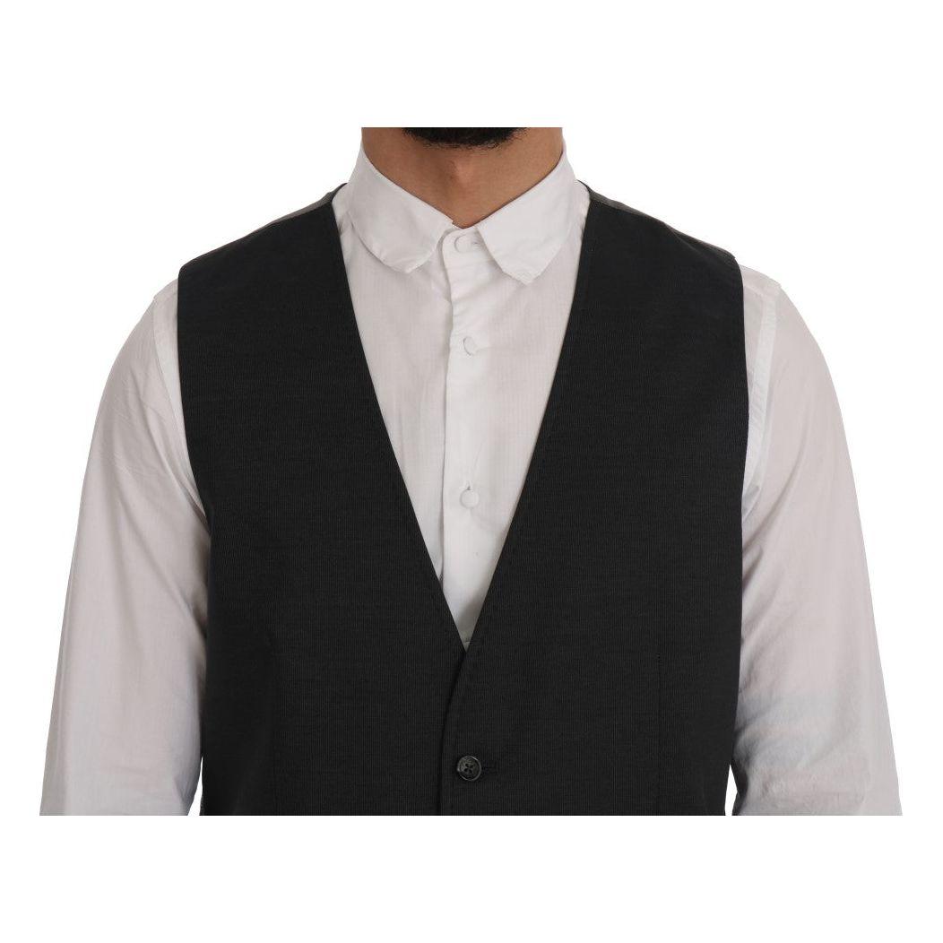 Dolce & Gabbana Gray STAFF Cotton Rayon Vest SIG60317-2