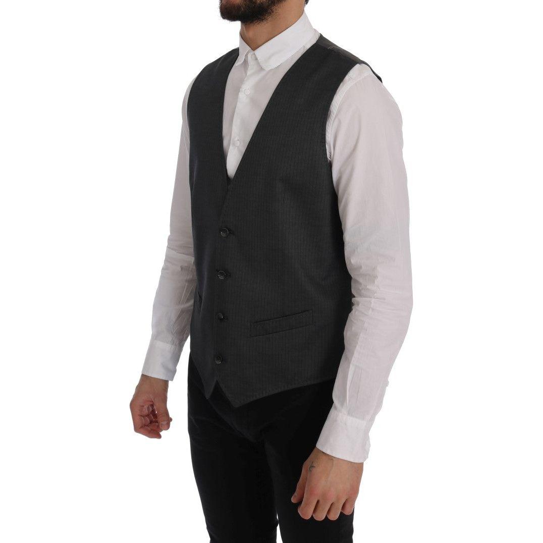 Dolce & Gabbana Gray STAFF Cotton Rayon Vest SIG60333-2