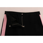 Dolce & Gabbana Black Stretch Pink Stripes Capri Pants BYX1221-1