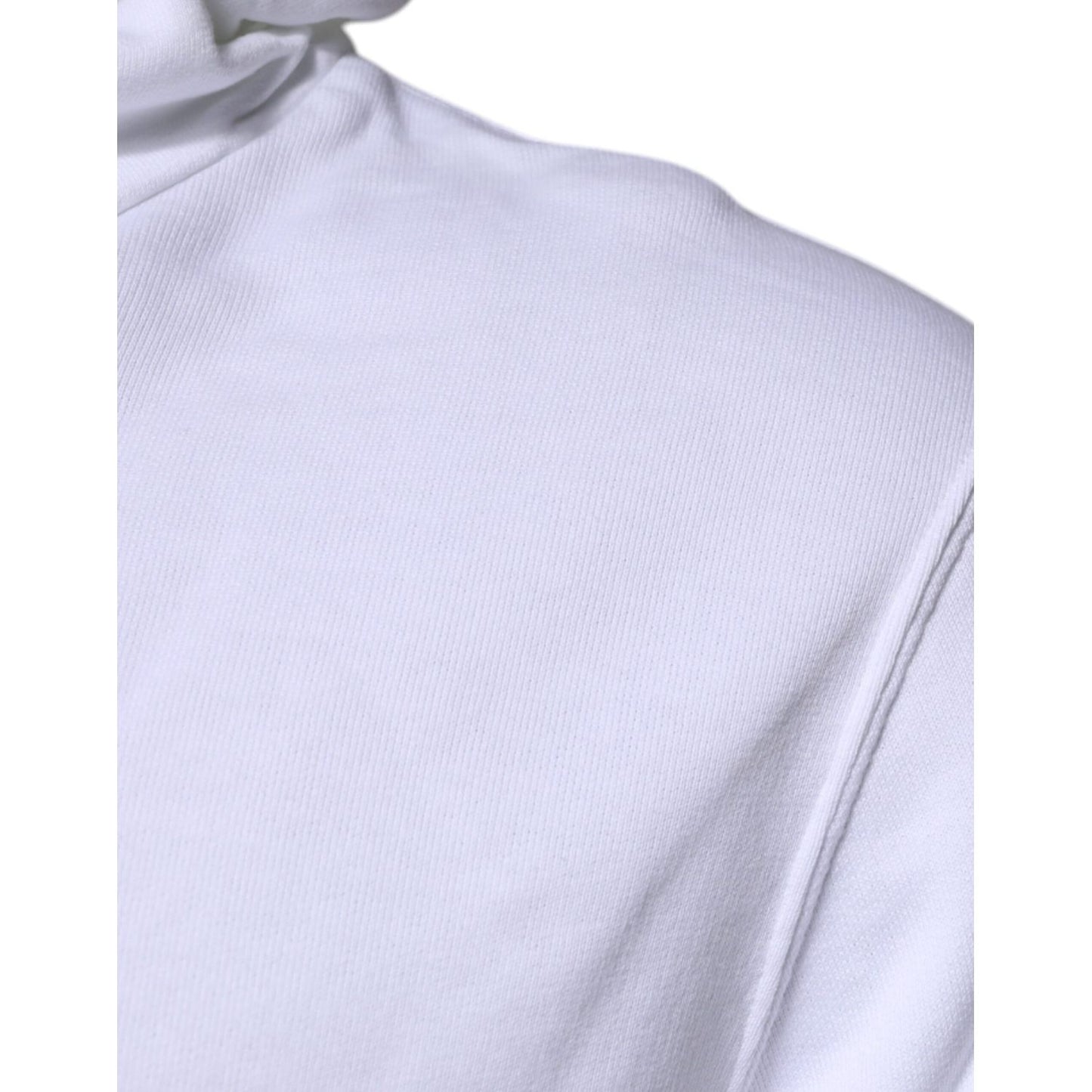 Dolce & Gabbana White Logo Hooded Pullover Sweatshirt Sweater