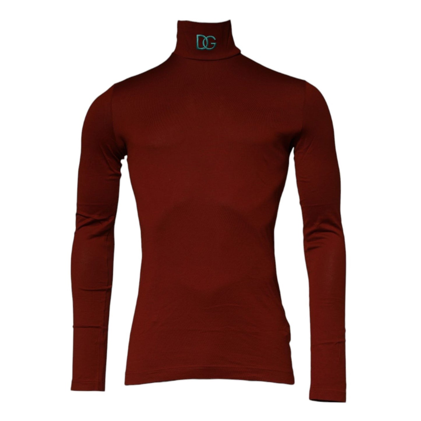 Dolce & Gabbana Red Cotton Turtleneck Men Pullover Sweater TSH87494-46