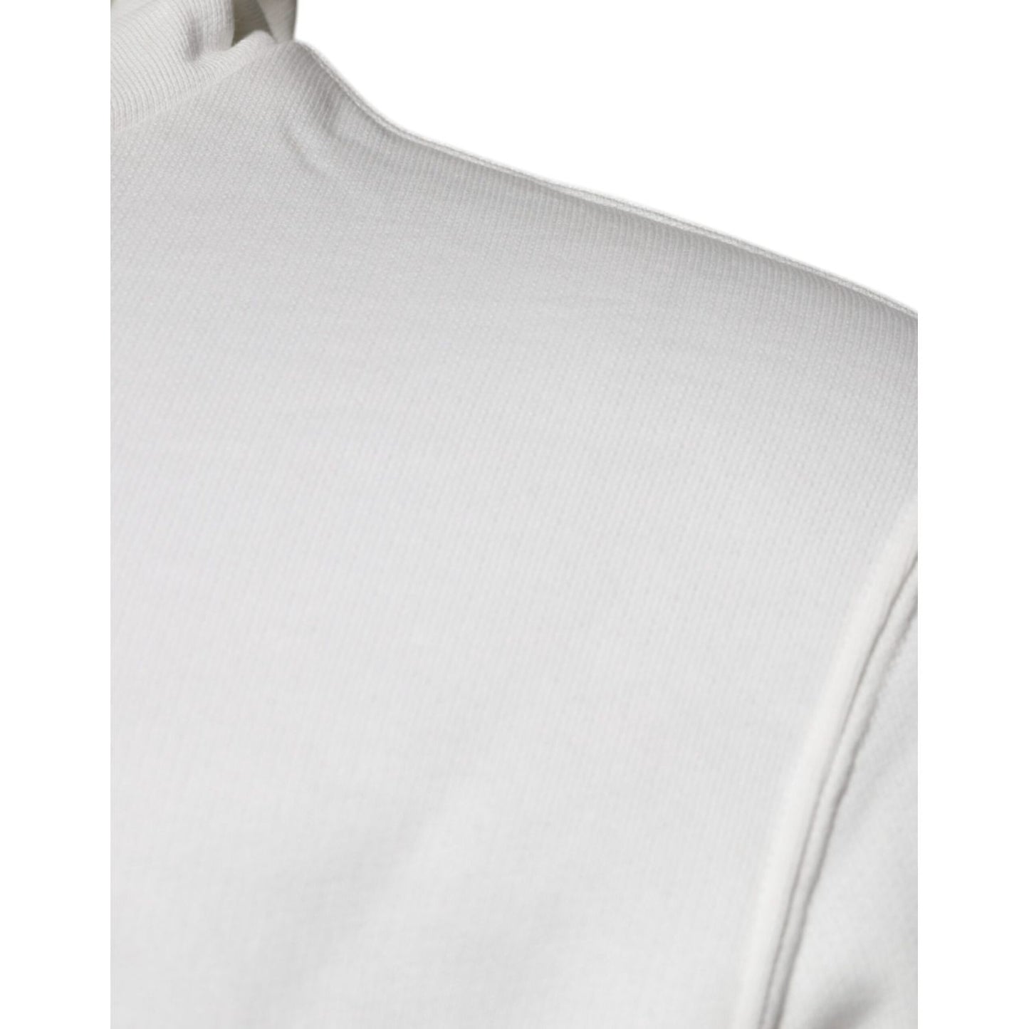 Dolce & Gabbana White Caesar Cotton Hooded Pullover Sweater
