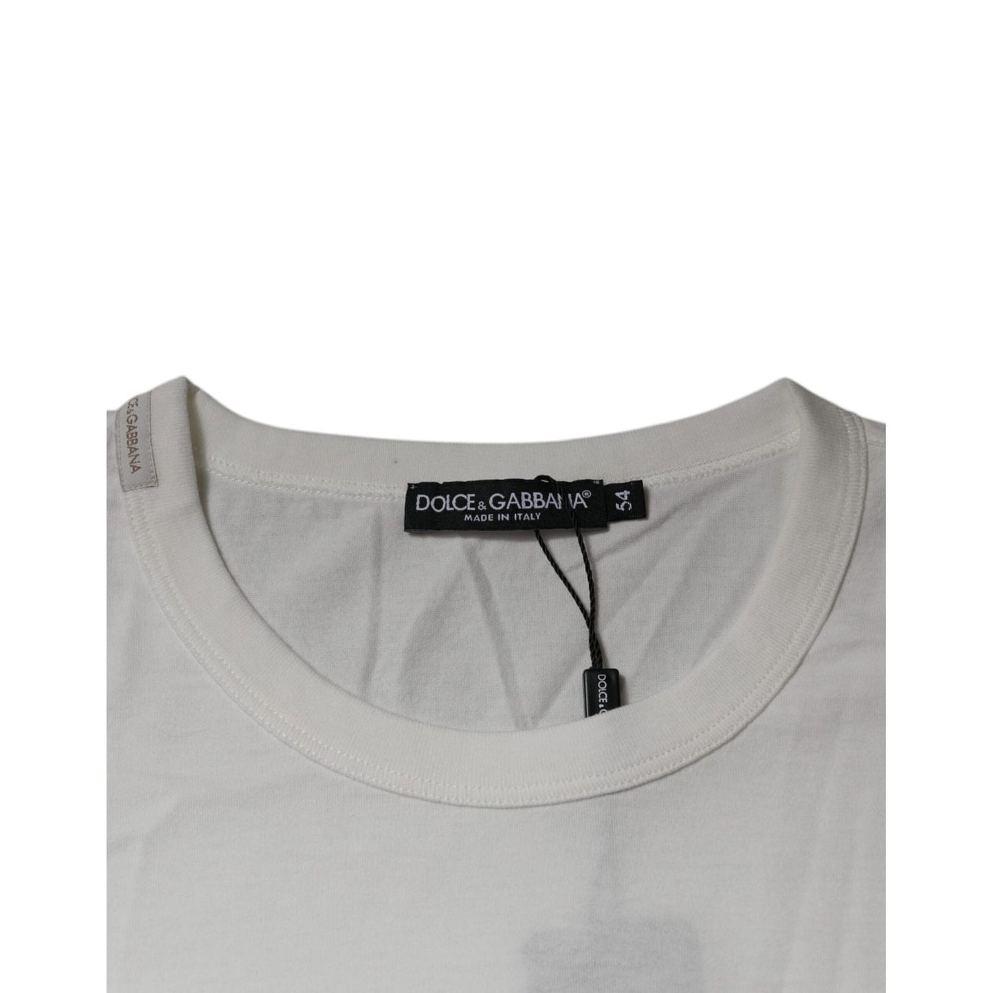 Dolce & Gabbana White Royals Heritage Cotton T-shirt