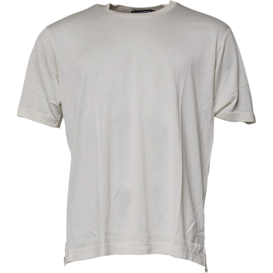 Dolce & Gabbana Off White Crew Neck Short Sleeve T-shirt TSH87256-52