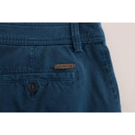 GF Ferre Blue Cotton Straight Fit Chinos SIG11032-2