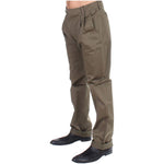 GF Ferre Green Cotton Stretch Comfort Fit Pants SIG11054-1