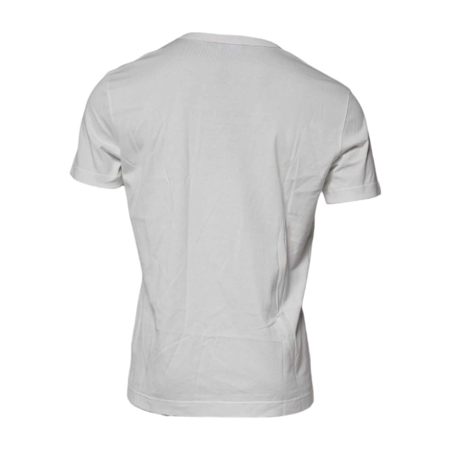 Dolce & Gabbana White DG Logo Cotton Crew Neck T-shirt