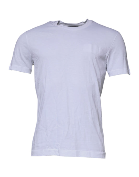 Dolce & Gabbana White DG Logo Cotton Crew Neck T-shirt TSH87403-50