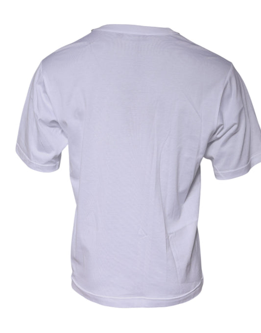 Dolce & Gabbana White DG Logo Crew Neck Short Sleeve T-shirt TSH87408-48