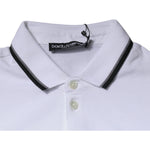 Dolce & Gabbana White Cotton Crown Collared Polo T-shirt TSH87431-44
