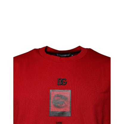 Dolce & Gabbana Red DG Eye Cotton Crew Neck T-shirt