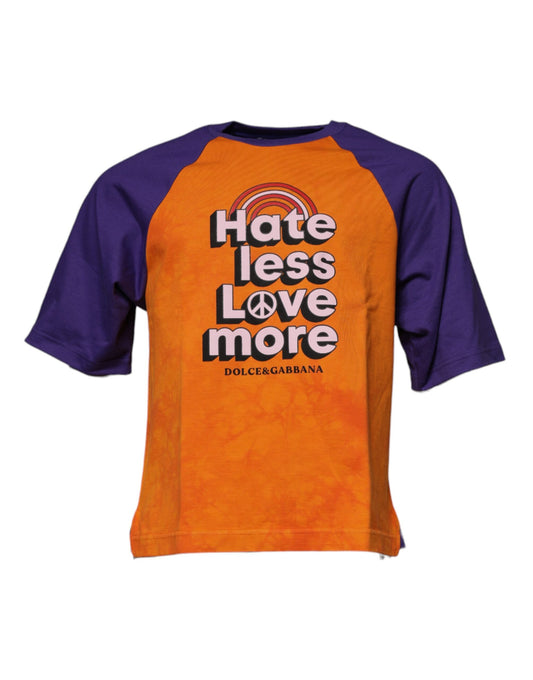 Dolce & Gabbana Orange Purple Graphic Print Short Sleeves T-shirt TSH87491-46