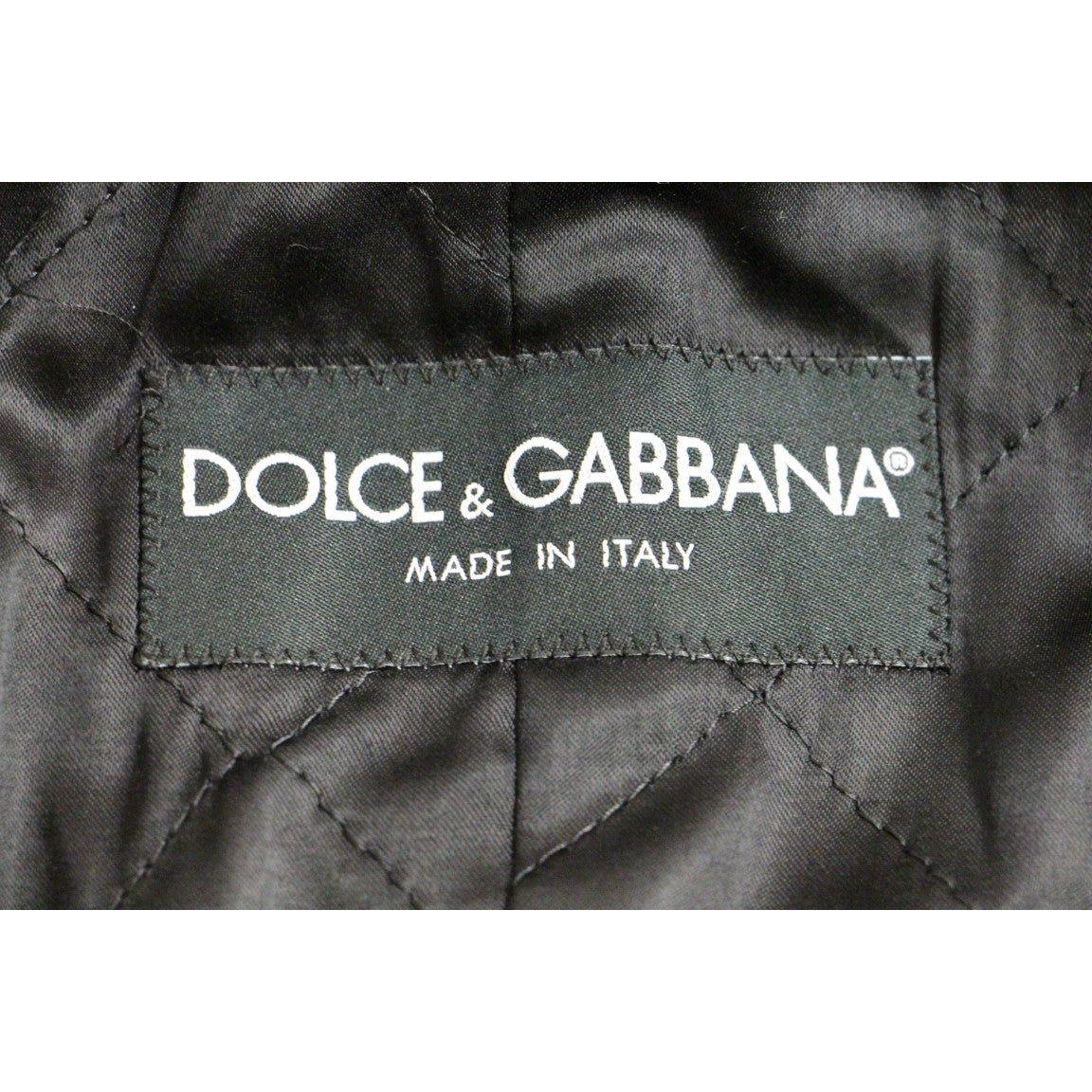 Dolce & Gabbana Gray Double Breasted Coat Jacket Coats & Jackets