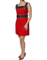 Dolce & Gabbana Red Wool Sleeveless A-line Flared Mini Dress DR281211-44