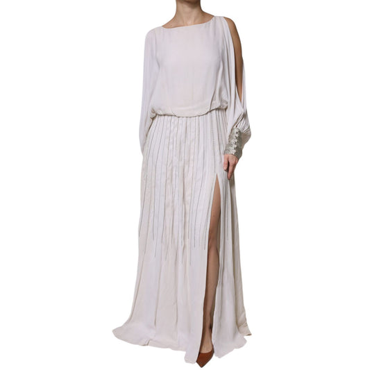 Christian Pellizzari Off White Embellished Long Maxi Dress DR281418-40