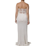 Elisabetta Franchi White Strapless Bustier Mermaid Gown Dress DR281428-46