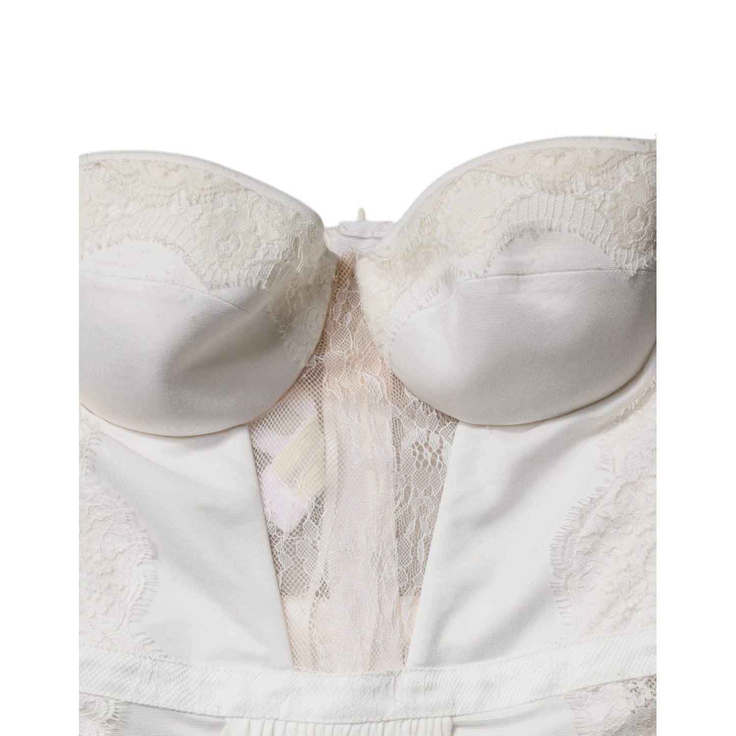 Elisabetta Franchi White Strapless Bustier Mermaid Gown Dress DR281428-46