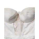 Elisabetta Franchi White Strapless Bustier Mermaid Gown Dress DR281428-46