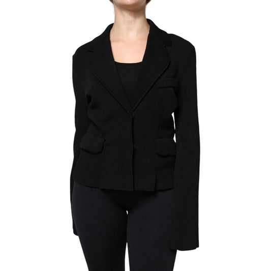 Dolce & Gabbana Black Viscose Single Breasted Blazer Jacket JKT41204-46