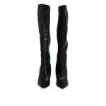 Dolce & Gabbana Black Leather Heels Knee High Boots Shoes LA12280-41
