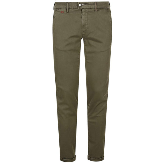 Tramarossa Green Cotton Men Chino Pants