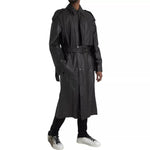 Bottega Veneta Black Leather Men Waterproof Trenchcoat Jacket JKT4070-48