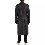 Bottega Veneta Black Leather Men Waterproof Trenchcoat Jacket JKT4070-48