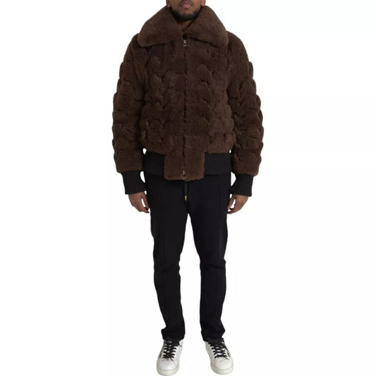 Bottega Veneta Brown Fur Lamb Shearling Coat Jacket JKT4061-48