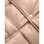 Bottega Veneta Beige Quilted Sleeveless Calf Leather Jacket JKT4060-46