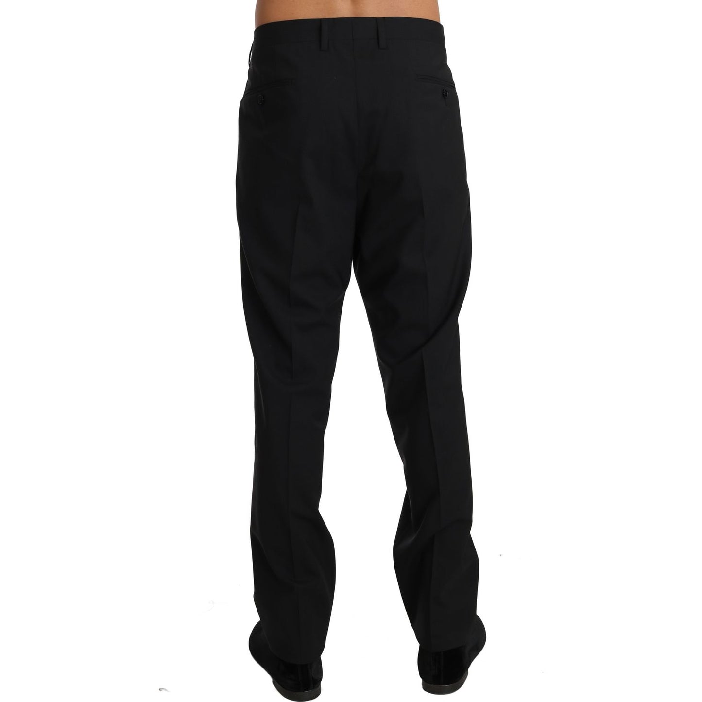 Dolce & Gabbana Black Wool Stretch Formal Trousers BYX1282-1