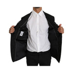 Dolce & Gabbana Elegant Black Slim Fit Martini Blazer Jacket Dolce & Gabbana Black