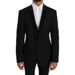 Dolce & Gabbana Elegant Black Slim Fit Martini Blazer Jacket Dolce & Gabbana Black