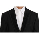 Dolce & Gabbana Elegant Black Slim Fit Martini Blazer Jacket Dolce & Gabbana Light Gray