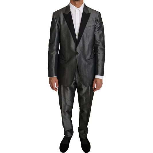 Dolce & Gabbana Gray Patterned MARTINI 2 Piece Suit KOS1210-1