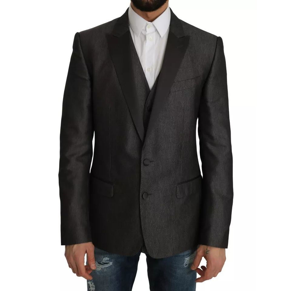 Dolce & Gabbana Gray MARTINI 2 Piece Vest Coat Blazer