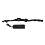 Dolce & Gabbana Black Polka Dots Adjustable Neck Bow Tie FT2040