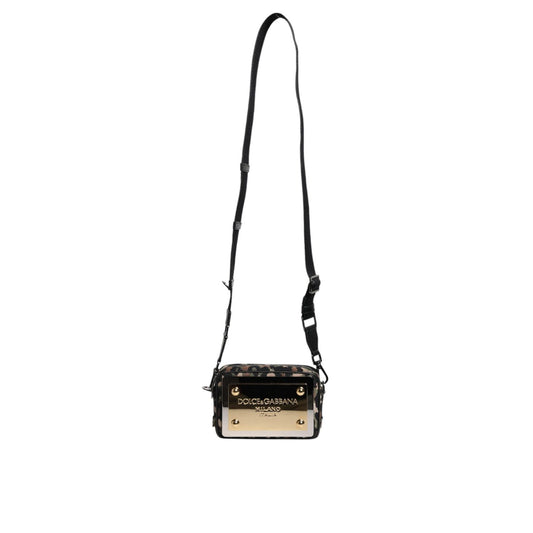 Dolce & Gabbana Multicolor Leopard Jacquard DG Logo Crossbody Bag BAG1617