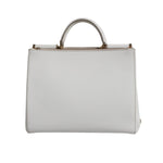 Dolce & Gabbana White Leather Logo Top Handle Tote Crossbody Bag BAG1635