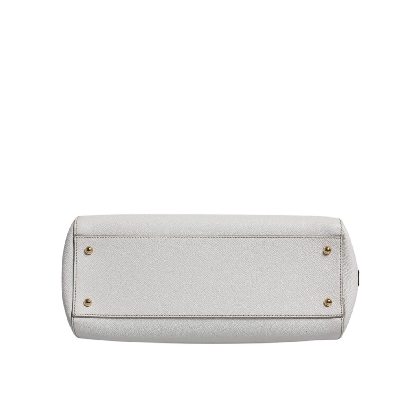Dolce & Gabbana White Leather Logo Top Handle Tote Crossbody Bag BAG1635