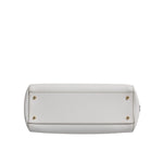 Dolce & Gabbana White Leather Logo Top Handle Tote Crossbody Bag BAG1635