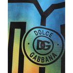 Dolce & Gabbana Multicolor Tie Dye Nylon Logo Print Kids Backpack Bag BAG1638