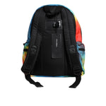 Dolce & Gabbana Multicolor Tie Dye Nylon Logo Print Kids Backpack Bag BAG1638