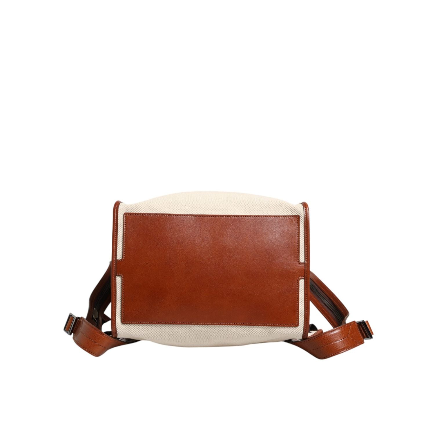 Front view with bag zipped and handles upright.