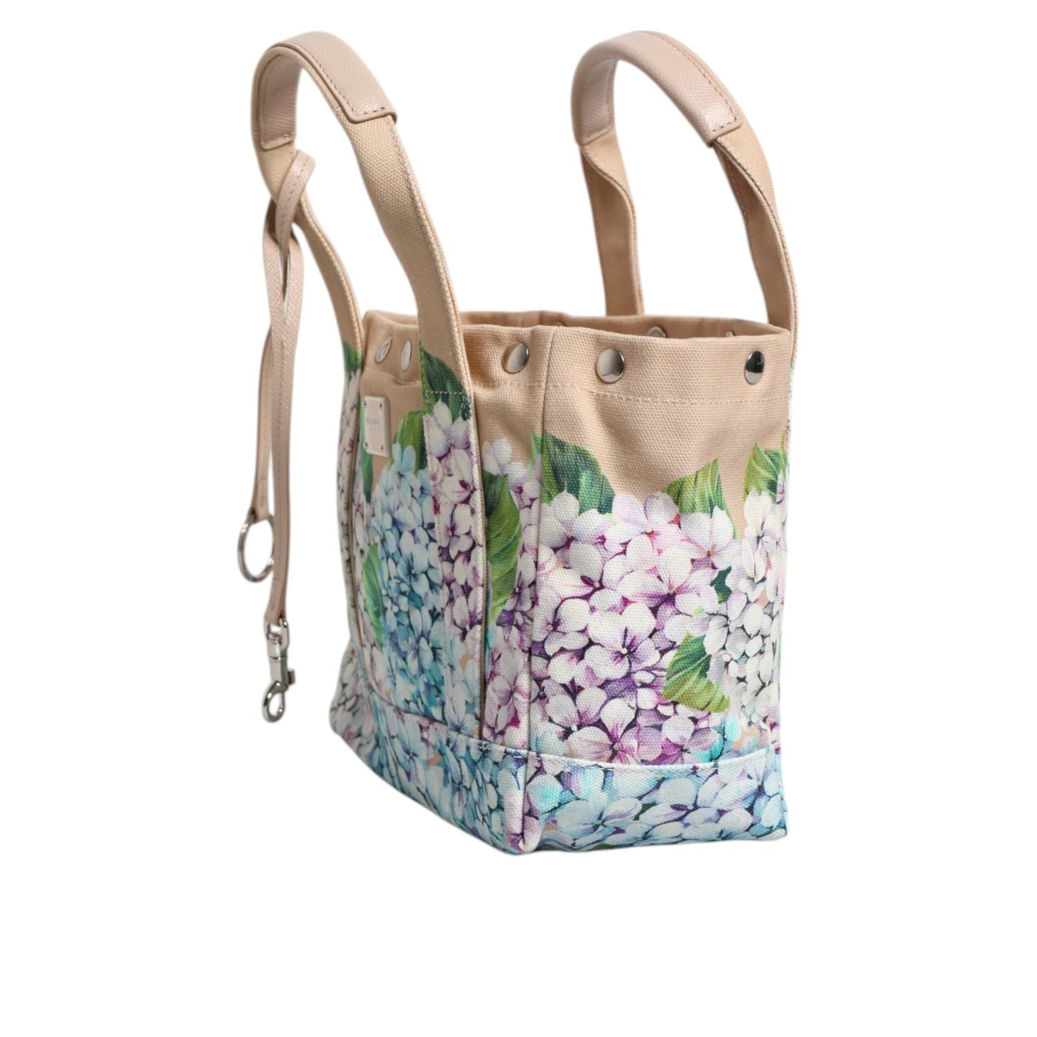 Dolce & Gabbana Multicolor Floral Canvas TANIA Top Handle Tote Bag